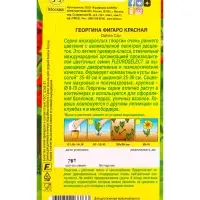 Семена цветов Георгина Фигаро махровая красная , Ц/П,7 шт.