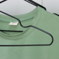 Набор вешалок антискользящих, металл с ПВХ покрытием, 41&times;20&times;0,3 см, 5 шт, цвет черный