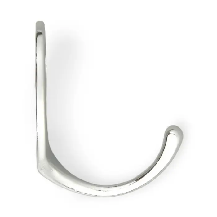 Крючок мебельный ТУНДРА TKO004, однорожковый, хром