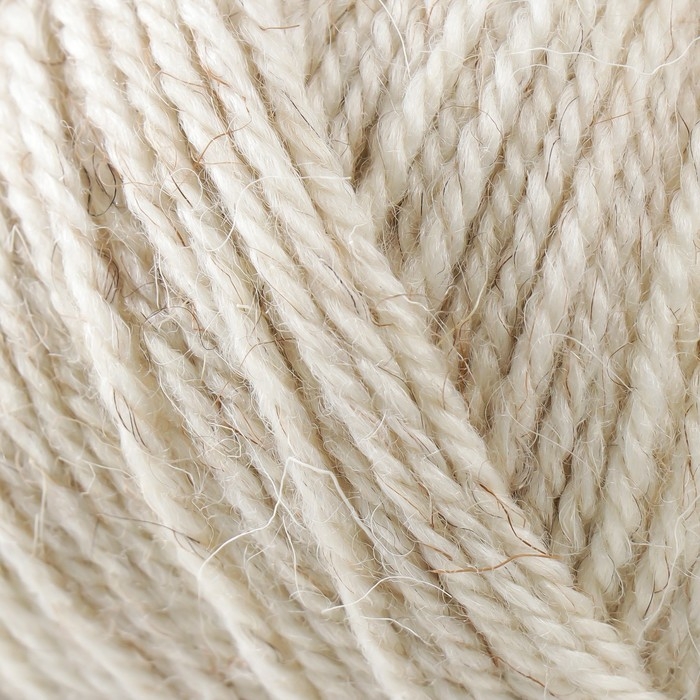 Пряжа для вязания спицами, крючком &laquo;Пехорский текстиль. Носочная&raquo;, 50% шерсть, 50% акрил, 200 м/100 г, (01 белый)