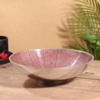 Блюдо алюминий цв. бордовый, 24х24х7,3 см