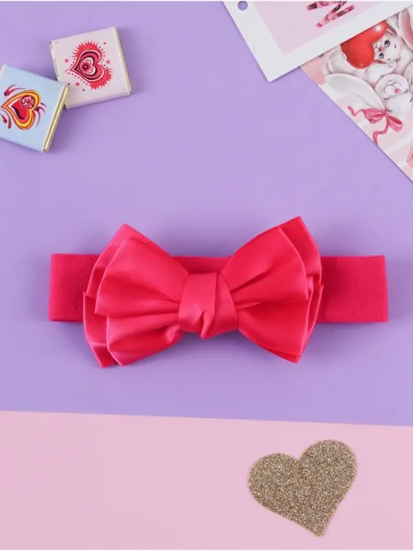 Повязка для волос "Ирида" бант, 15,5х3,8 см, малиновый