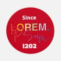 Наклейка тканевая Lunga Round, M, красная