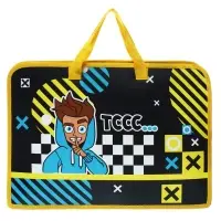 Папка с ручками А4, 340 х 245 х 35 мм, пластиковая, молния вокруг, Hatber "Влад А4"