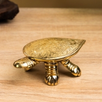 Сувенир шкатулка &laquo;Черепаха с цветочным узором&raquo;, латунь, 12&times;7&times;4.5 см