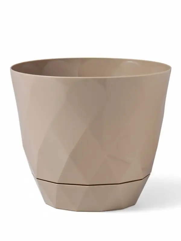 Горшок для цветов "Laurel" D-17,5 см, 2,3 л с поддоном, бежевый