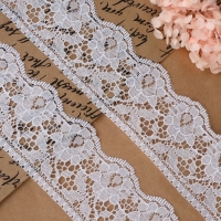 Кружево капроновое, 60 мм &times; 10 &plusmn; 1 м, цвет белый