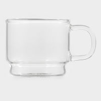 Кружка стеклянная штабелируемая "Боттом", 100 мл, 5,8х5,1 см нет