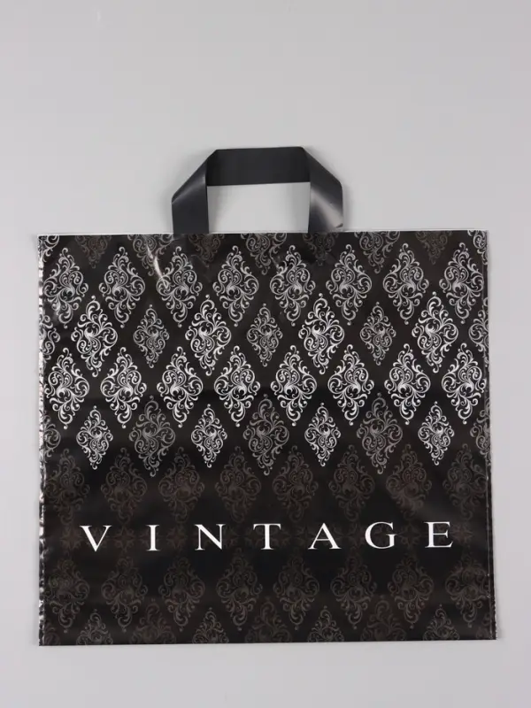 Пакет "Винтаж", полиэтиленовый с петлевой ручкой, 38 х 34 + 3 см, 70 мкм