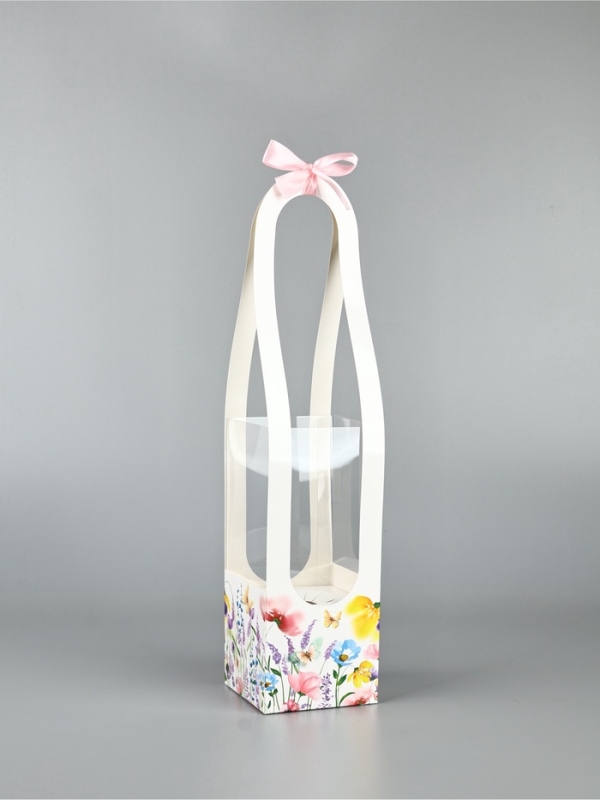 Коробка для цветов складная &laquo;Цветы&raquo;, 10 &times; 45 &times; 10 см