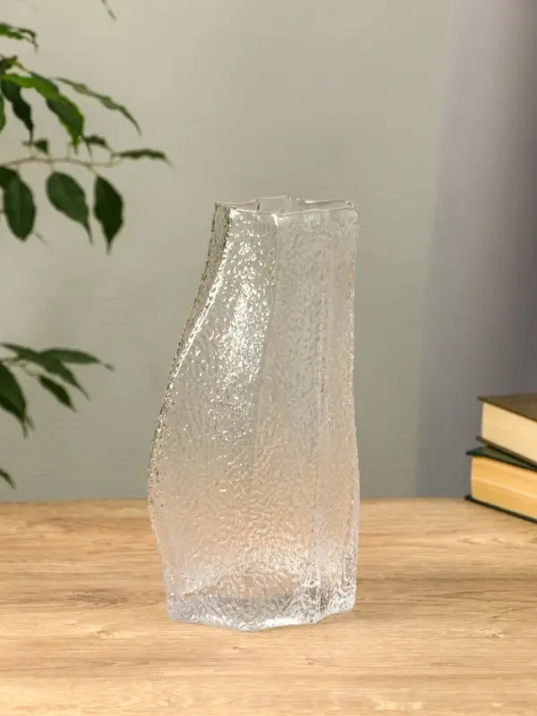 Ваза стекло настольная "Дженис" 25х12х8 см, прозрачный
