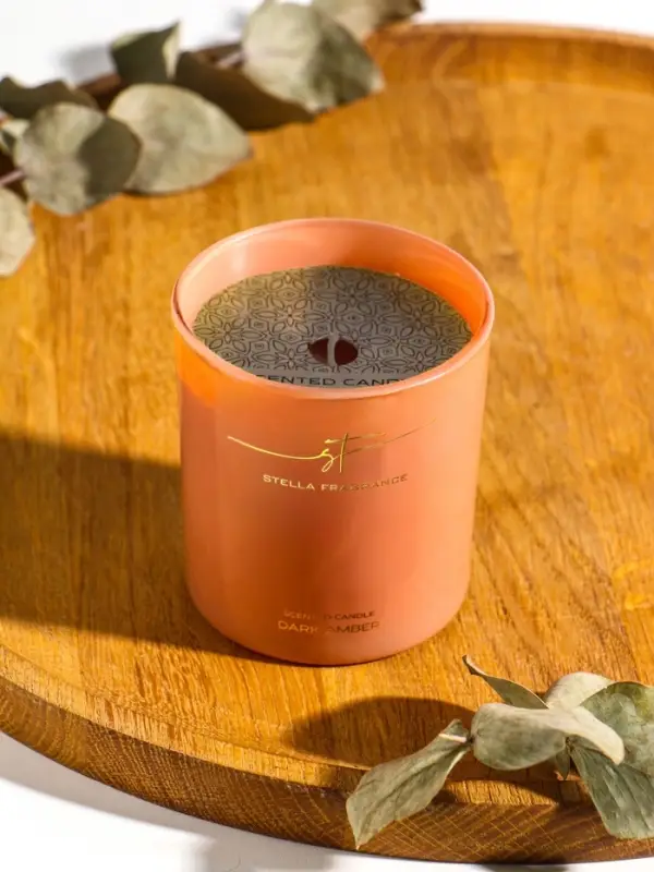 Свеча ароматическая Stella Fragrance 160 гр, Dark Amber