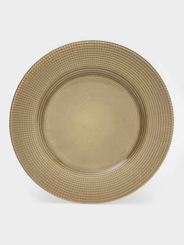 Тарелка подстановочная "Brick" 33 см, цвет зеленый