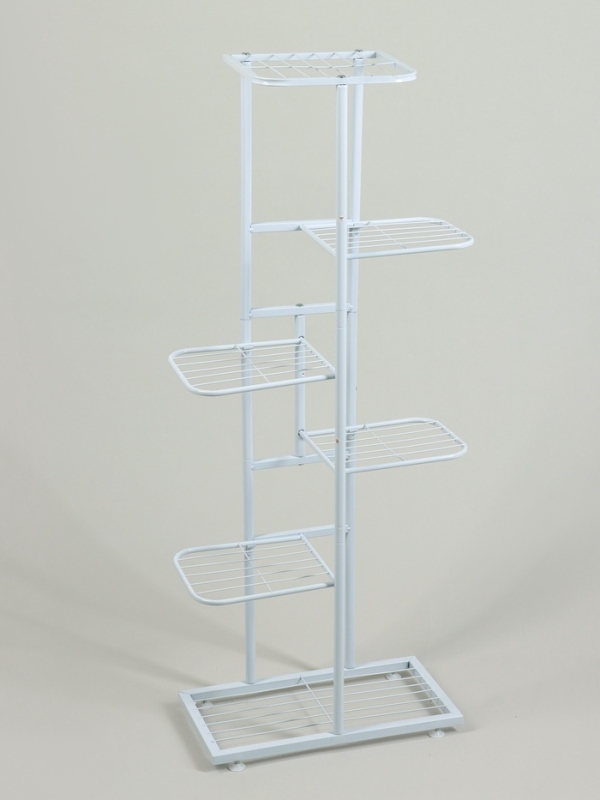 Подставка для цветов Greengo, 6 полок, 44 &times; 22 &times; 105 см, напольная, металл, белая