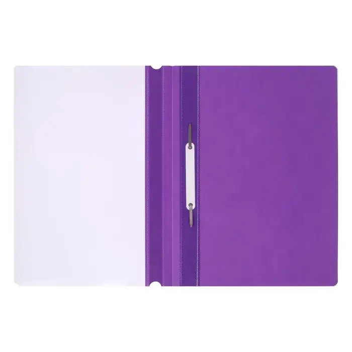 Папка-скоросшиватель Calligrata, А4, 120 мкм, фиолетовая, прозрачный верх