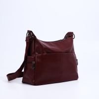 Сумка-мешок на молнии цвет бордовый