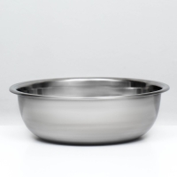 Миска металлическая эконом, 2,4 л, 23 х 8 см