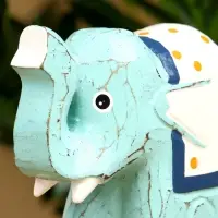 Сувенир &laquo;Слонёнок&raquo;, 12&times;5&times;9 см, дерево, бирюзовый