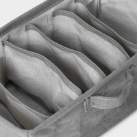 Органайзер для хранения белья LaDо́m, 6 ячеек, 32&times;17&times;12 см, цвет серый