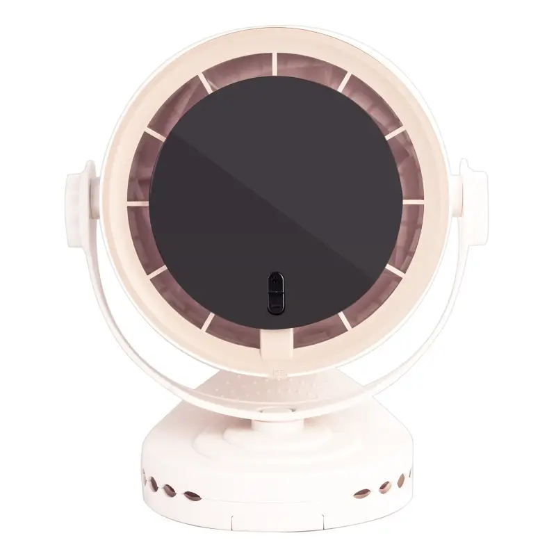 Цифровой мини вентилятор F80 бежевый (20шт/кор)