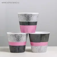 Набор кашпо для цветов 3 в 1 &laquo;Лофт&raquo;, 0,8 л, 11 х 12 см