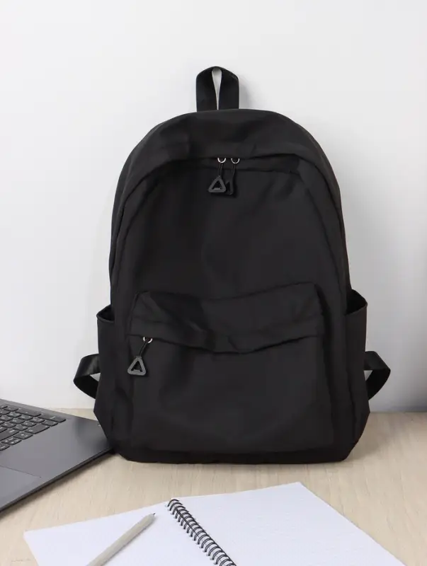 Рюкзак, 28*11*40, отд на молнии, 2 н/к на молнии, 2 б/к, черный