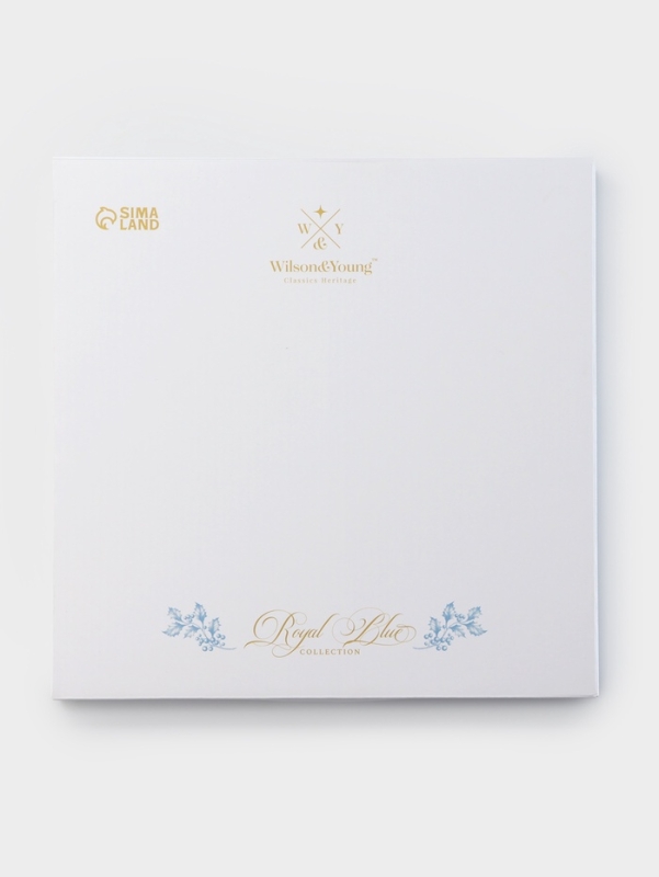 Тарелка WY Royal blue, d=26.5 см, фарфор, белая