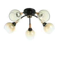 Люстра "Гундер" 5хЕ27 40Вт черный 57х57х25 см