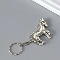 Брелок металл, эмаль "Зебра" 4х4,8х0,5 см