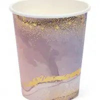 Набор стаканов мрамор розовый 250 мл (10 шт)