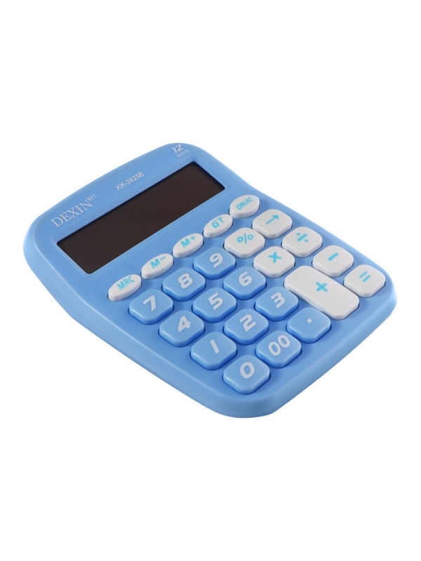 Калькулятор настольный 12-разрядный КК-3825В, голубой
