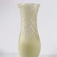 Ваза &laquo;Кармен&raquo; листопад, волна, h=26 см, стекло, бледно-зелёная
