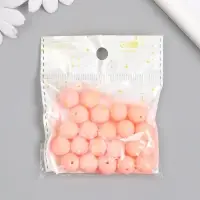 Бусины для творчества пластик "Нежно-розовый" матовые d=1,2 см набор 20 гр