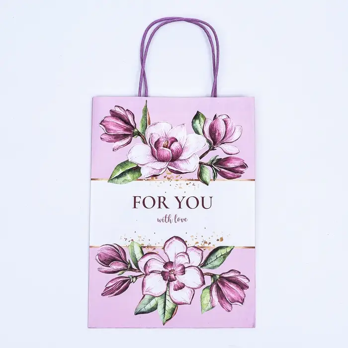 Пакет крафт &laquo;Для тебя с любовью&raquo; 18&times;8&times;25 см
