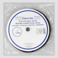 Липучка, 16 мм &times; 25 &plusmn; 1 м, цвет чёрный