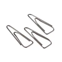 Скрепки 25мм никелированные в картонной коробке 100 штук, загнутые