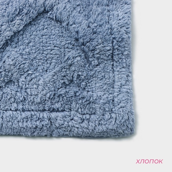 Коврик для дома Доляна &laquo;Нежность&raquo;, 40&times;60 см, цвет голубой