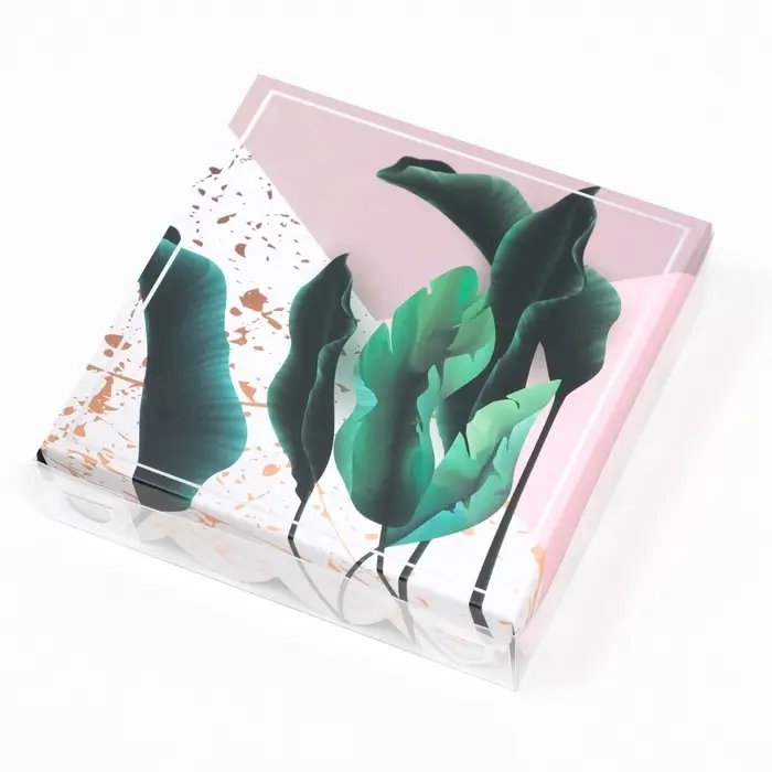 Коробка для печенья, &laquo;Мраморный гербарий&raquo;, 12&times;12&times;3 см