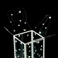 Складная прозрачная коробка из PVC, для упаковки подарков, &laquo;Сердце&raquo;, 12&times;7&times;7 см