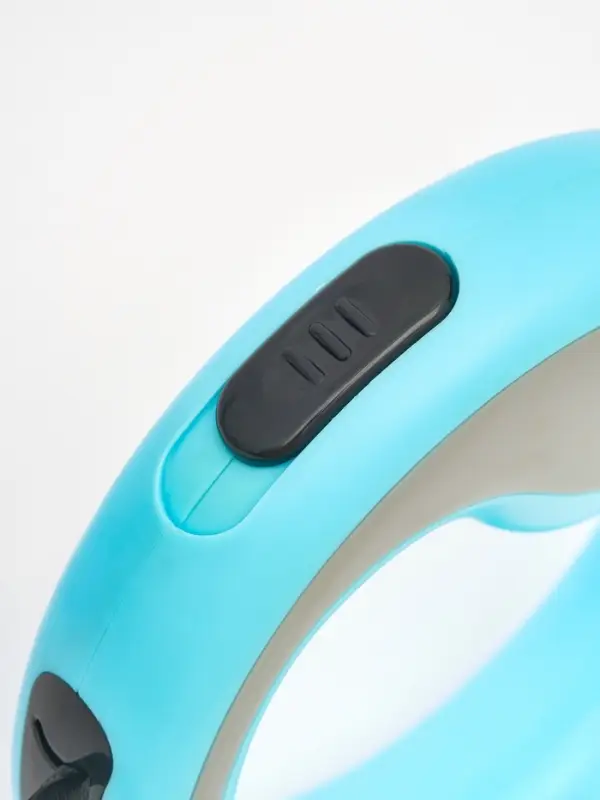 Рулетка - поводок для собак, лента 3 м, розовая/голубая