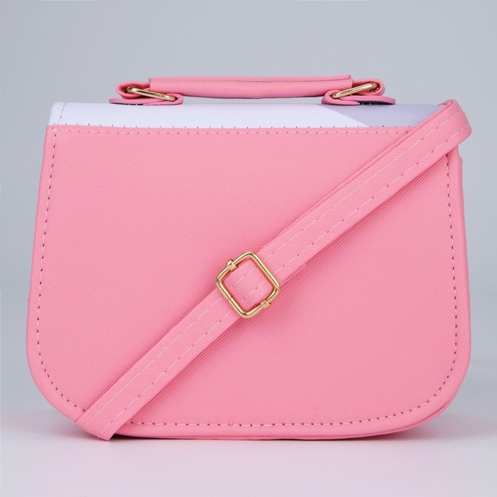 Сумка детская для девочки &laquo;Кошечка&raquo;, с ушками, цвет белый/розовый, 16х6,5х12 см