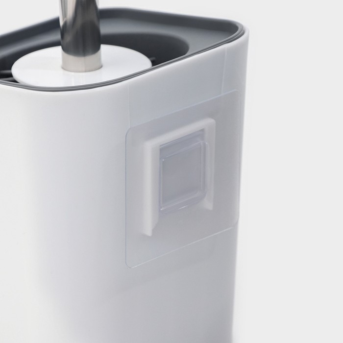 Ёршик для унитаза силиконовый SAVANNA, 10,8&times;42,5 см, цвет серый