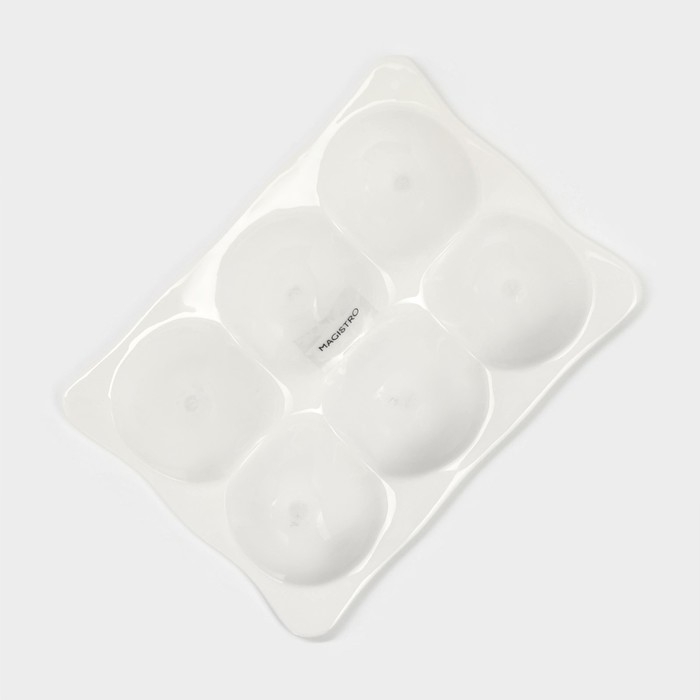 Подставка для яиц фарфорвая Magistro &laquo;Бланш&raquo;, 18&times;13 см, цвет белый