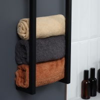 Держатель для полотенец, 10&times;23,3&times;80 см, цвет чёрный