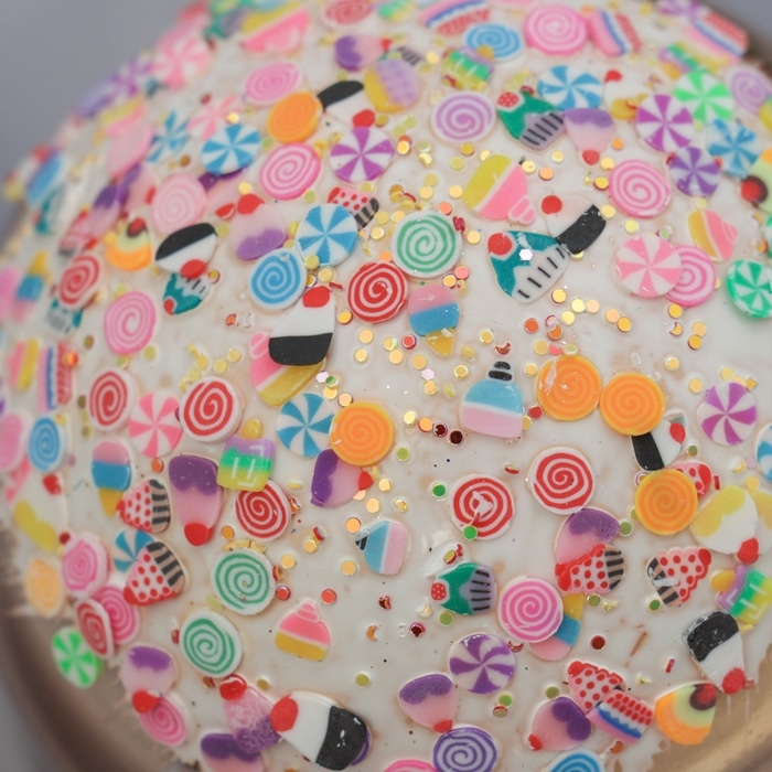 Ёлочные игрушки, шары новогодние , пластик, набор d-8 см, 6 шт "Новогодний восторг" золото