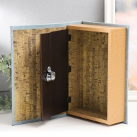 Сейф-книга дерево кожзам "Растительный узор" 27х18х7 см