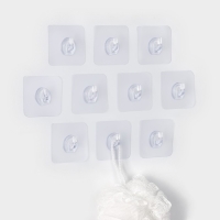 Крючки самоклеящиеся, 10 шт, 5,6&times;5,6 см