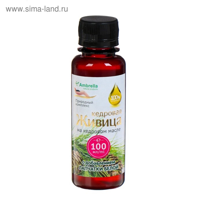 Кедровая живица на кедровом масле с лапчаткой белой, для щитовидной железы, 100 мл