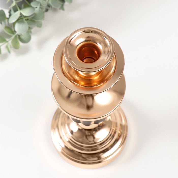 Подсвечник металл на 1 свечу d=2,5 см "Довиль" 11,5х11,5х27 см