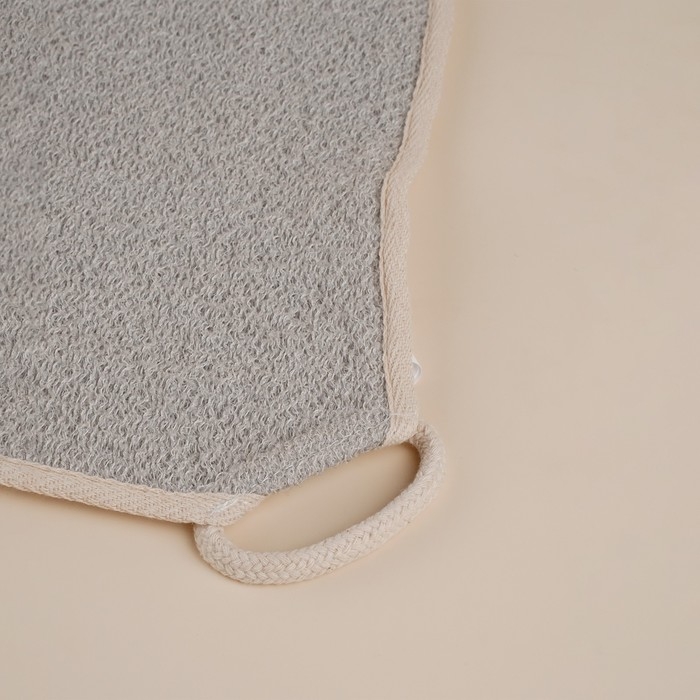 Мочалка массажная SL Home &laquo;Ортика&raquo;, бамбуковое волокно, 21&times;20,5 см, цвет бежевый